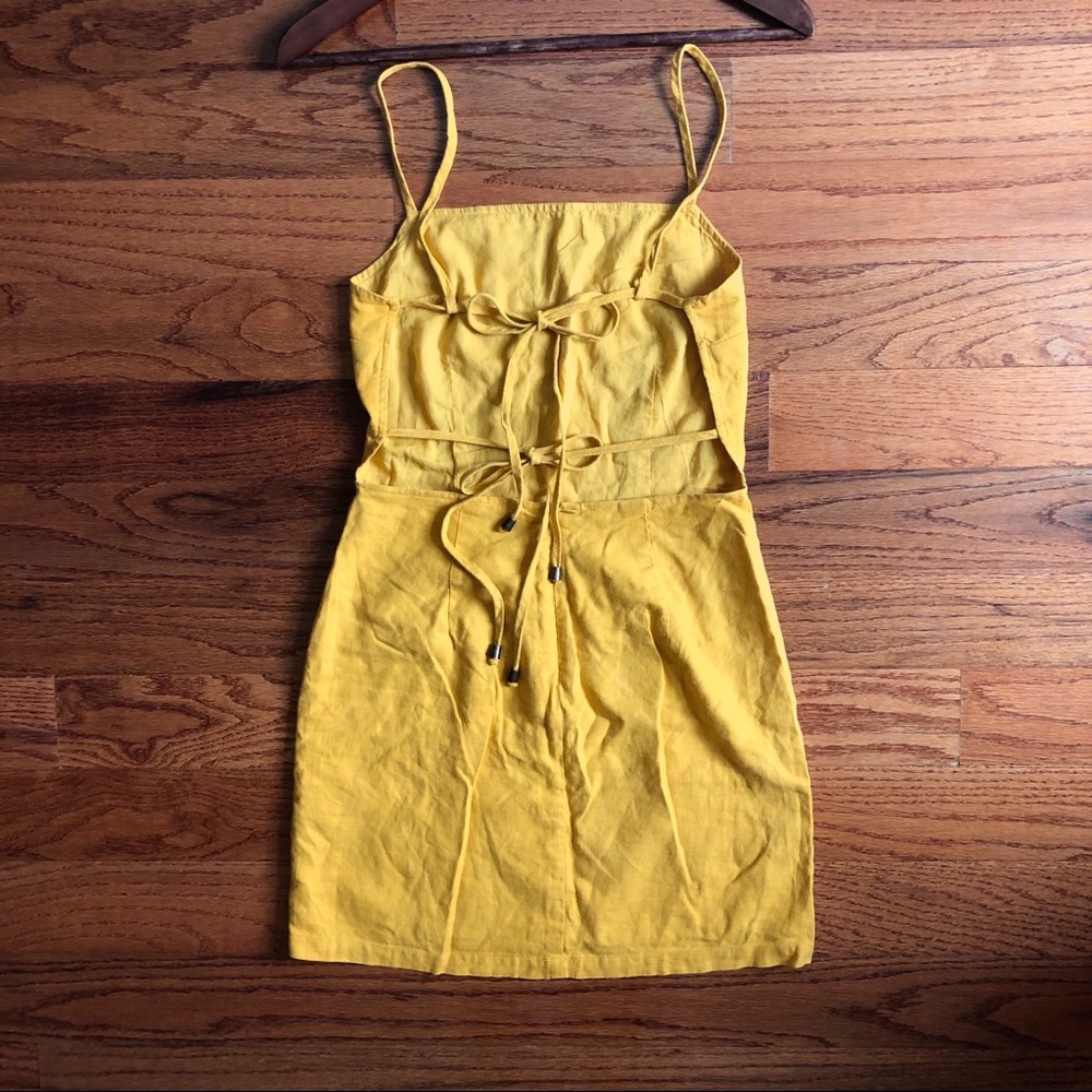 🌿F21 Linen Yellow Dress | S🌿